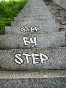 step by step